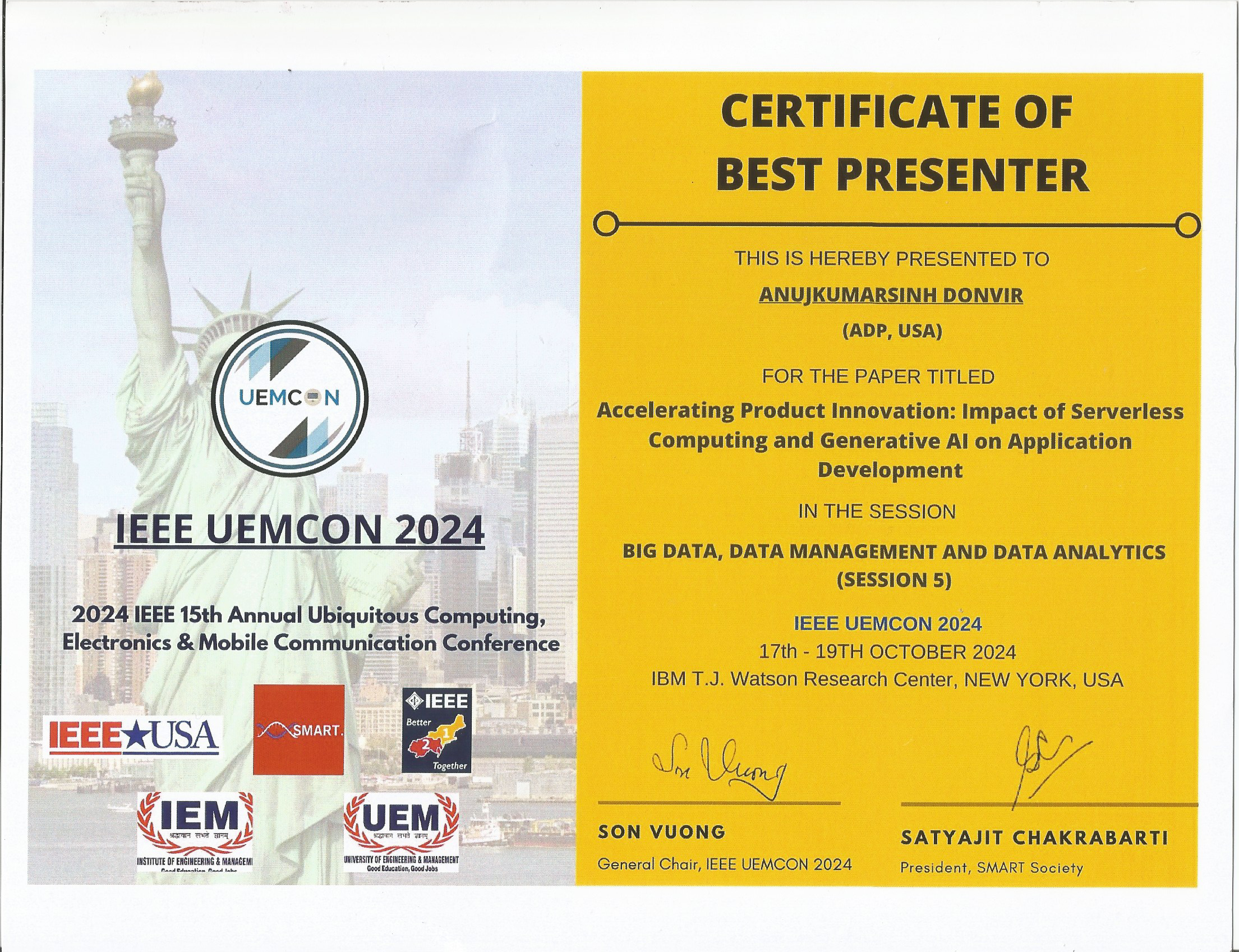 Award Certificate
