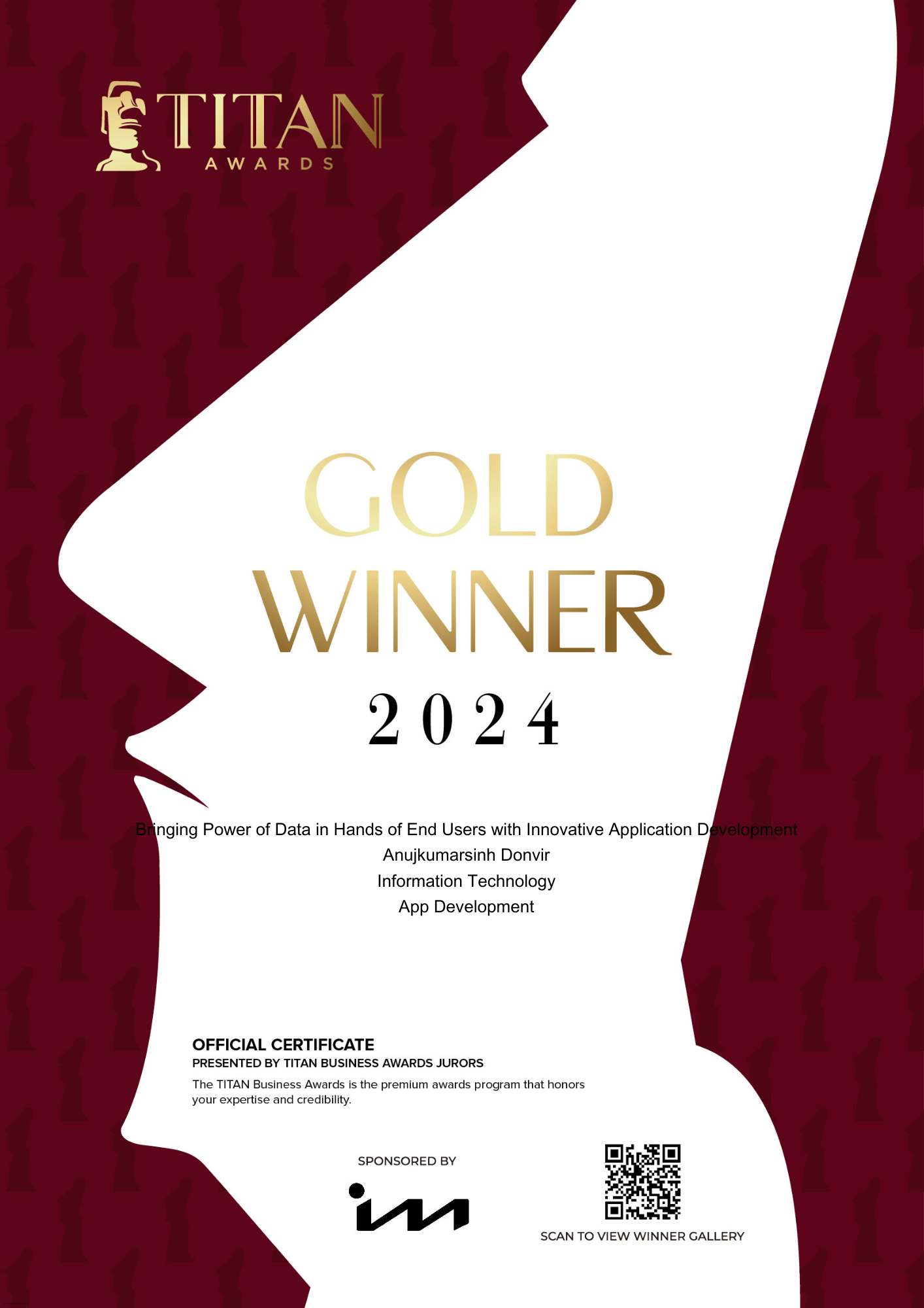 Award Certificate
